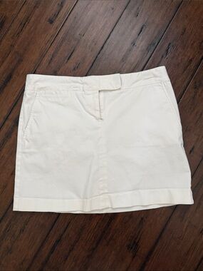 J. Crew Cream Cotton Skort